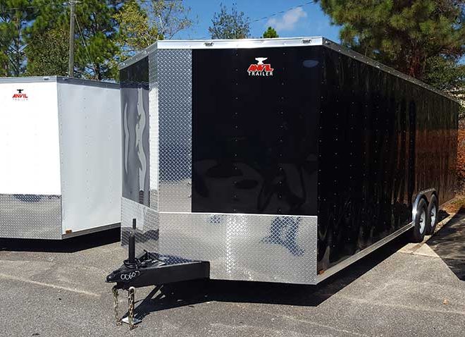 8.5x14 V Nose Tandem Axle Anvil Enclosed Cargo Trailers For Sale