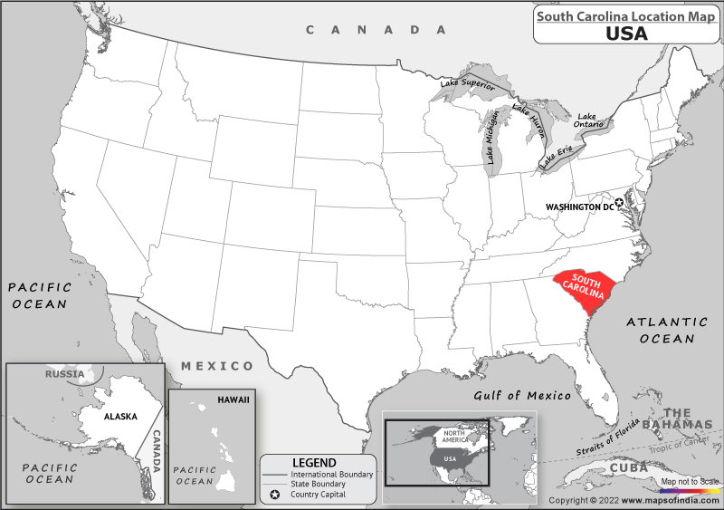 South Carolina Map South Carolina Map