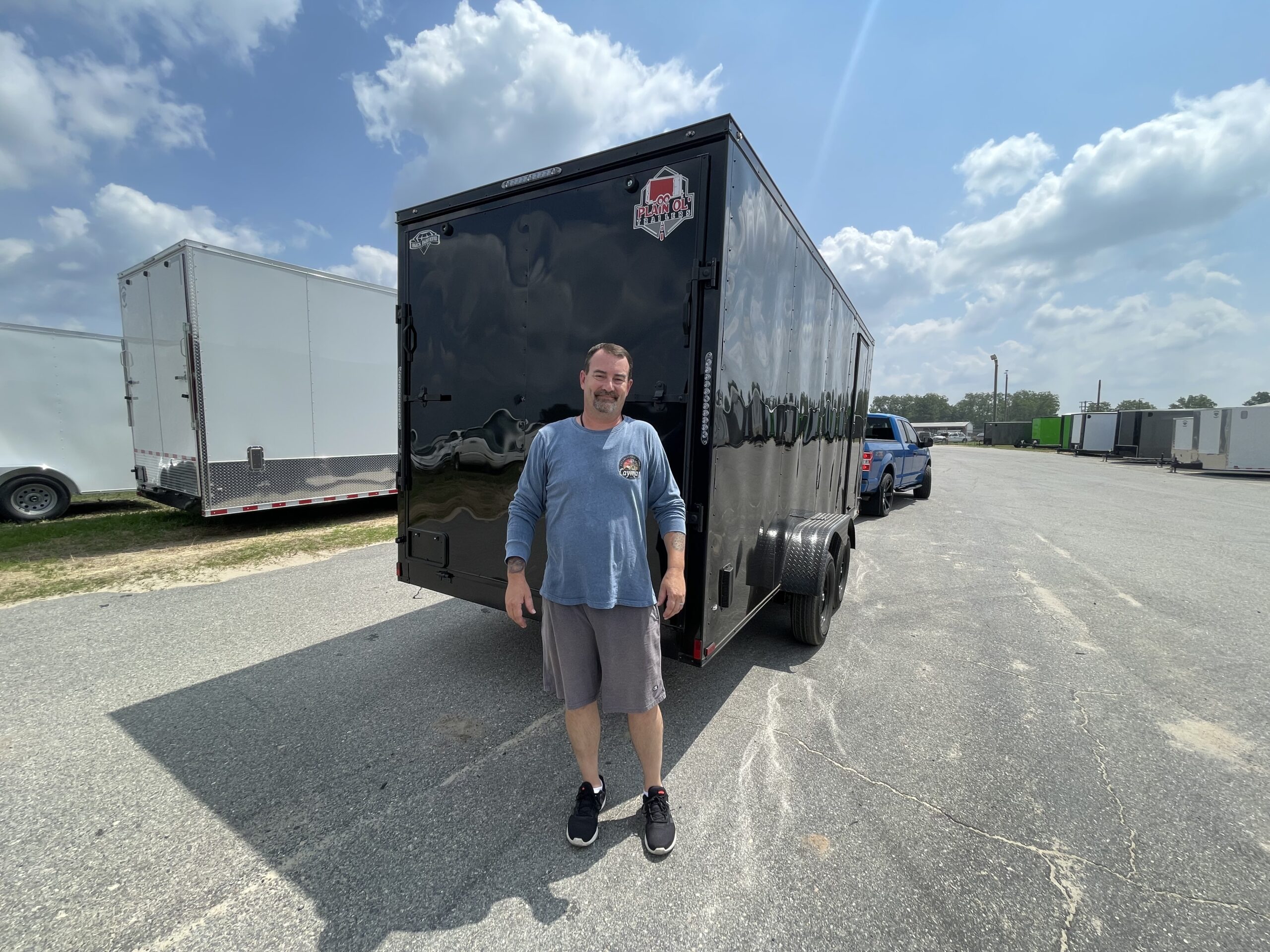 Customer picking up trailer